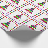 Multicolor Christmas Trees Geschenkpapier (Ecke)