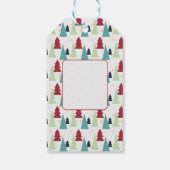Multicolor Christmas Trees Muster Geschenkanhänger (Rückseite)