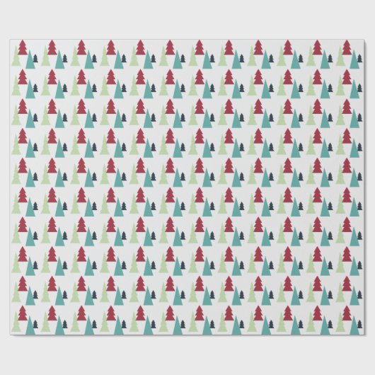Multicolor Christmas Trees Muster Geschenkpapier (Flach)