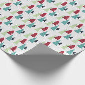 Multicolor Christmas Trees Muster Geschenkpapier (Ecke)