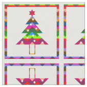 Multicolor Christmas Trees Stoff (Nahaufnahme)