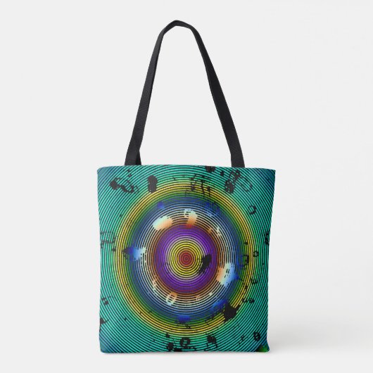 Multicolor Circlone Abstrakt Art Tasche (Rückseite)