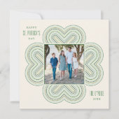 Multicolor Clover St. Patrick's Day Card - Elfenbe Feiertagskarte (Vorderseite)