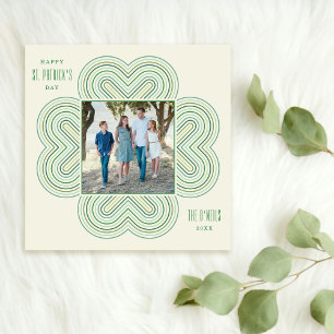 Multicolor Clover St. Patrick's Day Card - Elfenbe Feiertagskarte