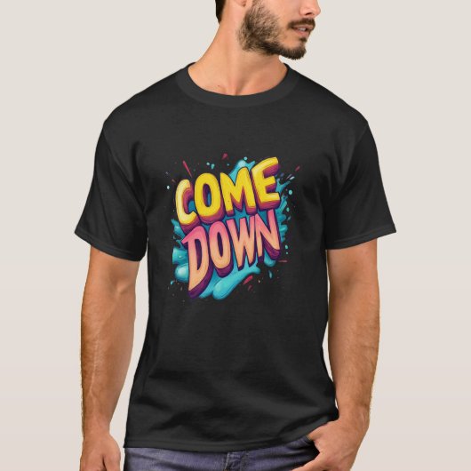 Multicolor Come Down Emblem T-Shirt (Vorderseite)
