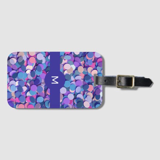 Multicolor Confetti Gepäckanhänger (Vorderseite (Horizontal))