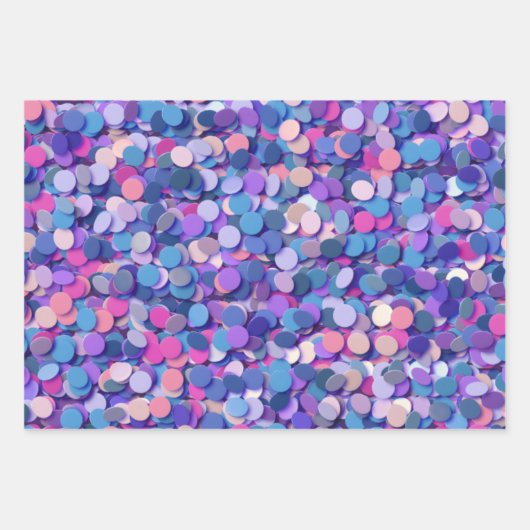 Multicolor Confetti Geschenkpapier Set (Vorderseite 3)
