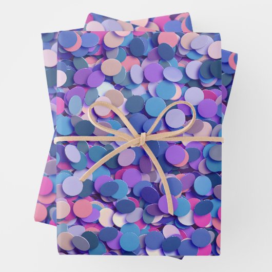 Multicolor Confetti Geschenkpapier Set (Beispiel)