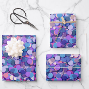 Multicolor Confetti Geschenkpapier Set
