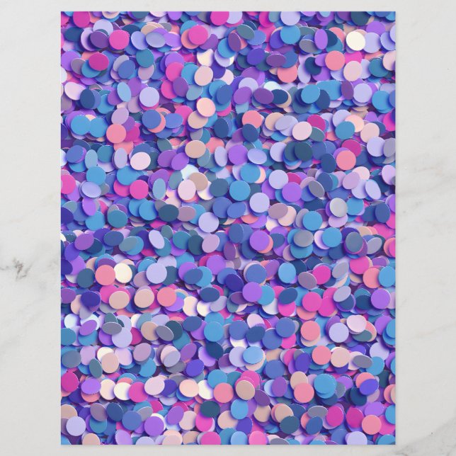 Multicolor Confetti Scrapbook Paper (Vorderseite)