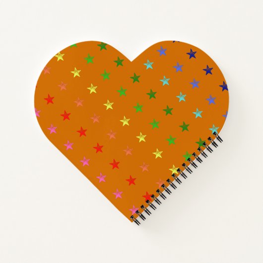 Multicolor Crayon Stars Notizblock (Rückseite)