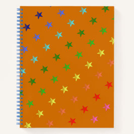 Multicolor Crayon Stars Notizblock