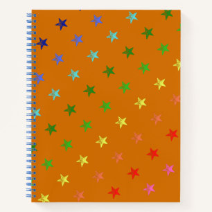 Multicolor Crayon Stars Notizblock
