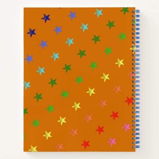 Multicolor Crayon Stars Notizblock (Rückseite)