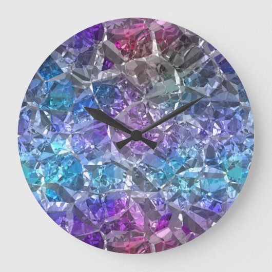 Multicolor Crystal Große Wanduhr (Vorderseite)