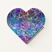 Multicolor Crystal Heart Notebook Notizblock (Rückseite)