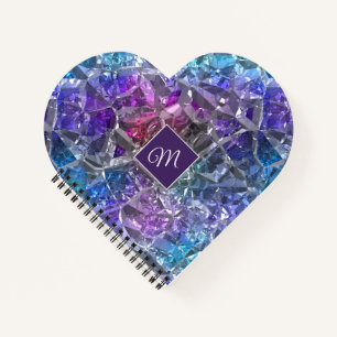 Multicolor Crystal Heart Notebook Notizblock