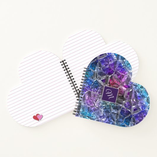 Multicolor Crystal Heart Notebook Notizblock (Innenseite)