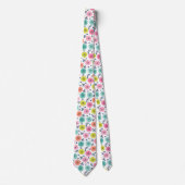 Multicolor cute floral pattern krawatte (Vorderseite)