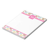 MULTICOLOR-CUTE ICED DONUTS MONOGRAM NOTIZBLOCK (Rotiert)