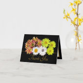 Multicolor Daisy Bouquet Botanical Chic Thank You Karte (Gelbe Blume)