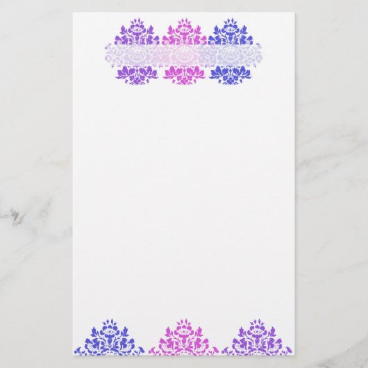 Multicolor Damask Briefpapier (Vorderseite)