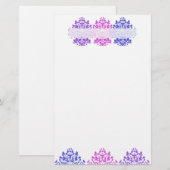 Multicolor Damask Briefpapier (Vorne/Hinten)