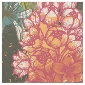 Multicolor Dark African Abstrakt Floral Pattern Stoff (Nahaufnahme)