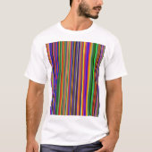 Multicolor-Design auf weißem T-Shirt (Vorderseite)