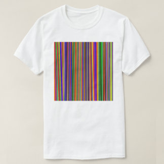 Multicolor-Design auf weißem T-Shirt
