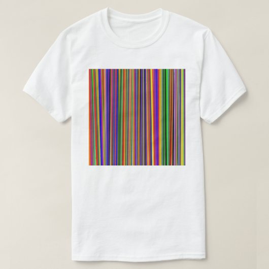 Multicolor-Design auf weißem T-Shirt (Design vorne)
