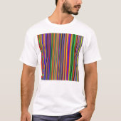 Multicolor-Design auf weißem T-Shirt (Vorderseite)