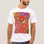 Multicolor-Design auf weißem T-Shirt (Vorderseite)