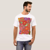 Multicolor-Design auf weißem T-Shirt (Vorne ganz)