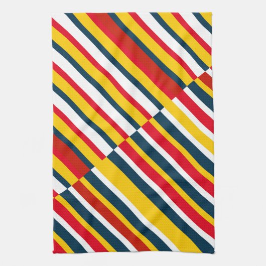 Multicolor Diagonale Streifen Geschirrtuch (Vertikal)