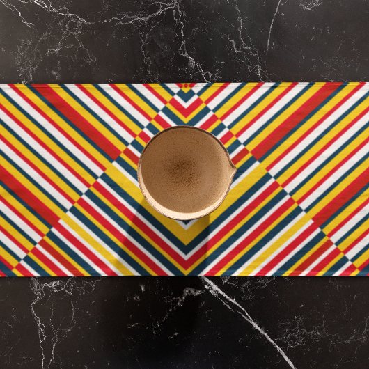 Multicolor Diagonale Streifen Großer Tischläufer