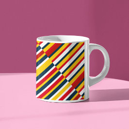 Multicolor Diagonale Streifen Kaffeetasse
