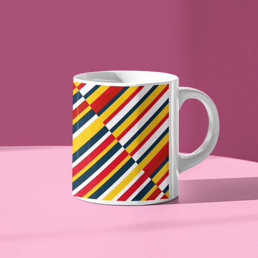 Multicolor Diagonale Streifen Kaffeetasse