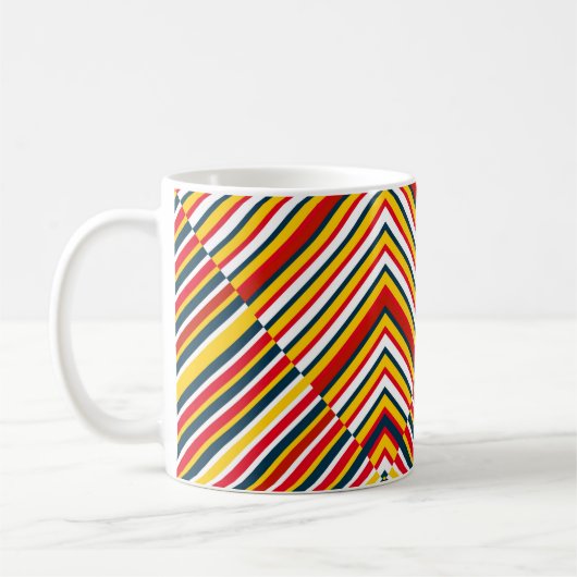 Multicolor Diagonale Streifen Kaffeetasse (Links)