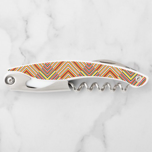 Multicolor Diagonale Streifen Kellnermesser (Vorderseite)