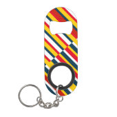 Multicolor Diagonale Streifen Mini Flaschenöffner (Vorderseite)