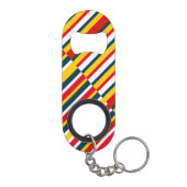 Multicolor Diagonale Streifen Mini Flaschenöffner (Rückseite)
