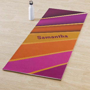 Multicolor diagonale Streifen Rosa Lila Yoga Mat Yogamatte