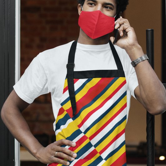 Multicolor Diagonale Streifen Schürze