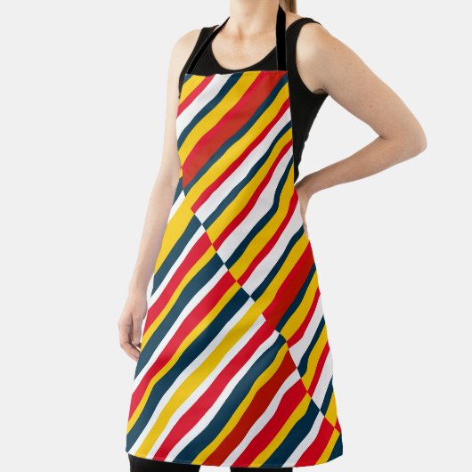 Multicolor Diagonale Streifen Schürze (InSitu)