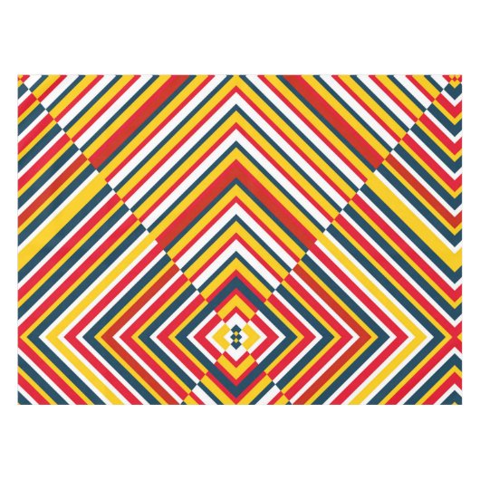 Multicolor Diagonale Streifen Tischdecke (Vorderseite (Horizontal))
