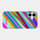 Multicolor-Diagonalmuster iPhone 16 Hülle (Rückseite (Horizontal))