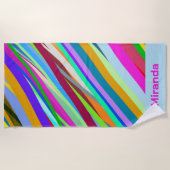 Multicolor-Diagonalmuster Strandtuch (Vorderseite)