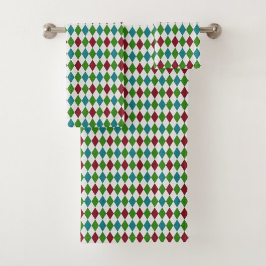 Multicolor Diamond Glitzer Badhandtuch Set (Insitu)
