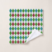 Multicolor Diamond Glitzer Badhandtuch Set (Waschlappen)